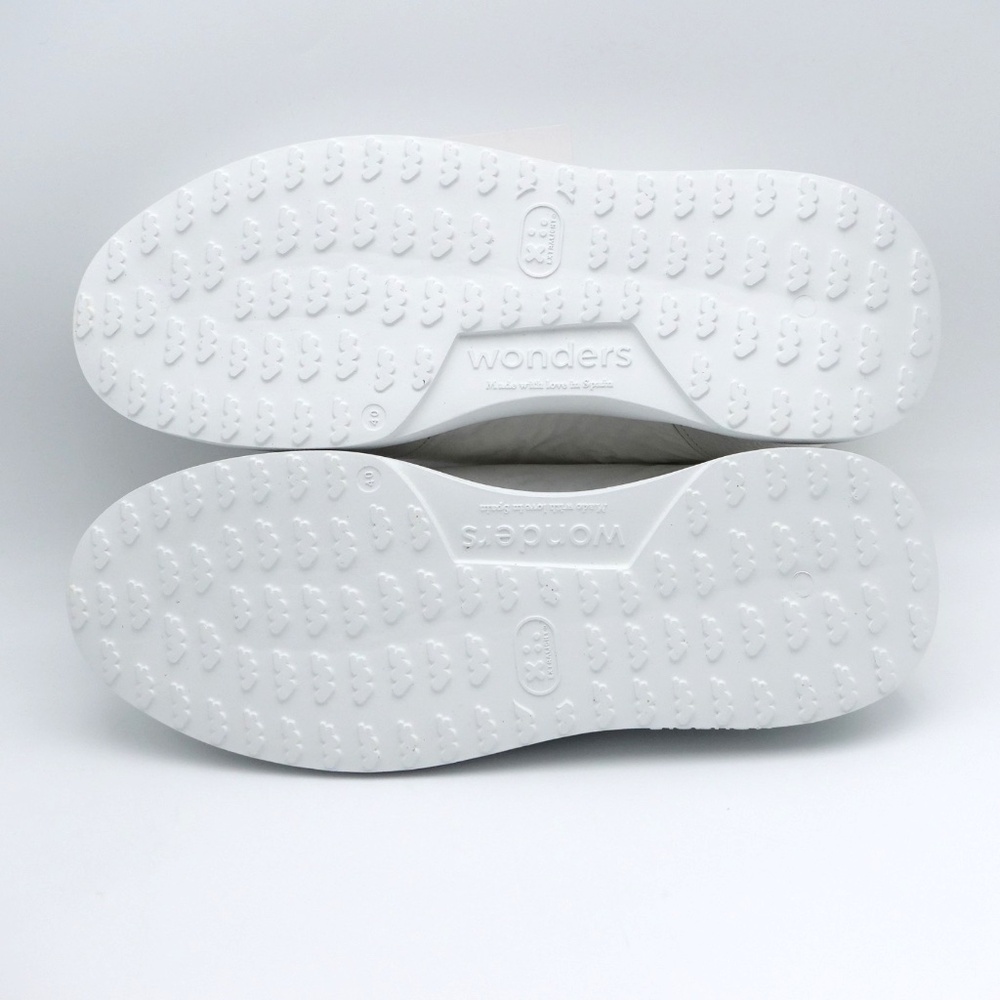 NEW Wonders Berlin Women's Leather Wedge Sneakers A-3602 White - Picture 10 of 16